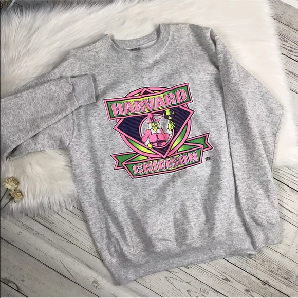 Vintage Harvard Crimson Wizard Crew Sweatshirt - Picture 4 of 7